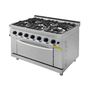 Cocina Gas con Horno Serie 930 TURHAN 1200mm 6 Fuegos
