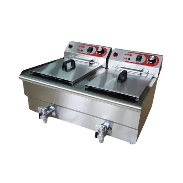 Freidora Eléctrica 10+10L Cuba Doble EF-132V 4,5+4,5KW
