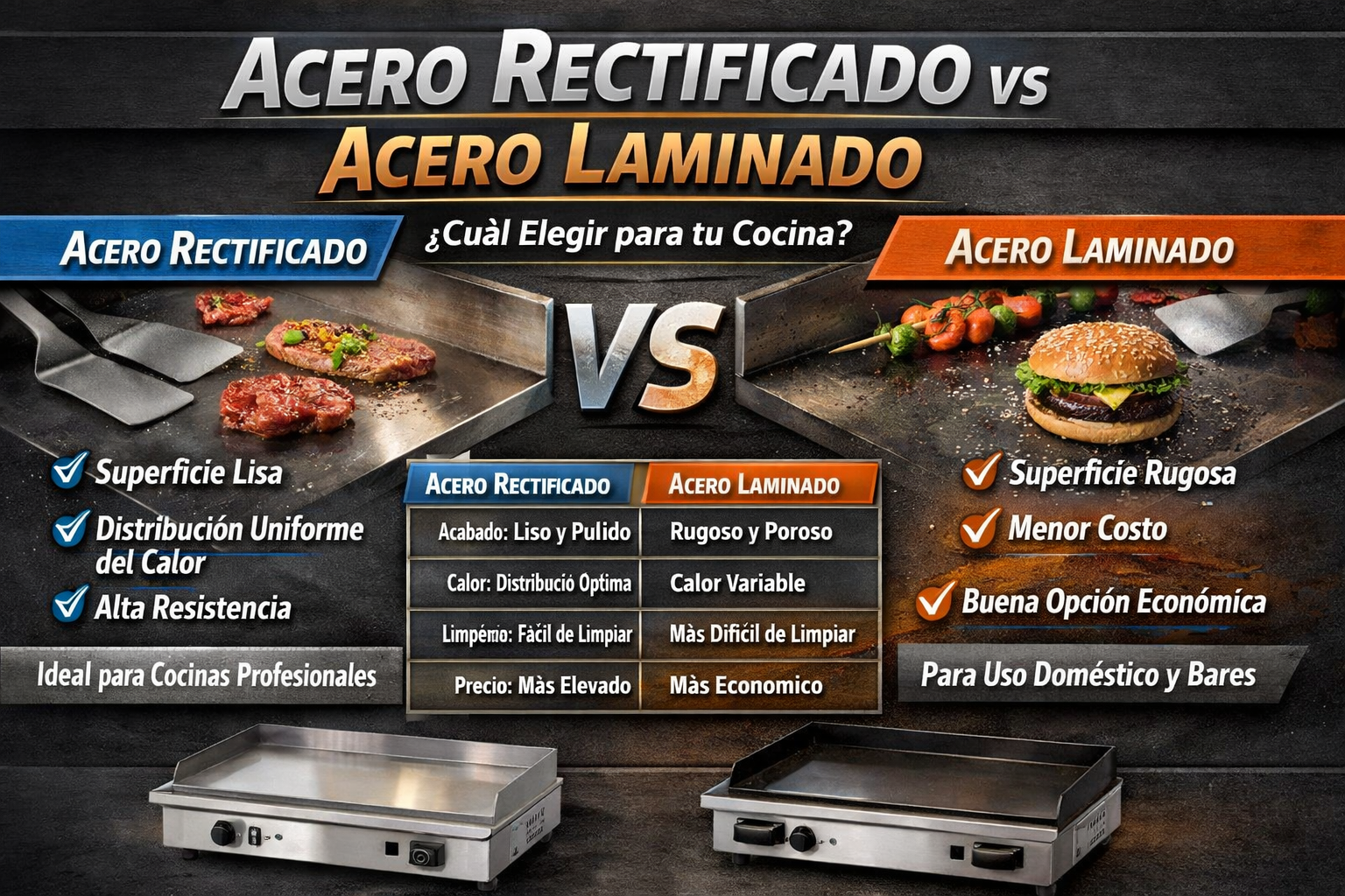 Diferencias entre Acero Rectificado y Acero Laminado