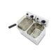 Freidora eléctrica EVOLUTION sin grifo capacidad 10+10 litros con potencia 3,5+3,5kw monofásica con contactor