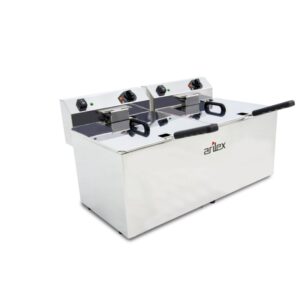 Freidora eléctrica EVOLUTION sin grifo capacidad 12+12 litros con potencia 4,5+4,5 kw monofásica con contactor