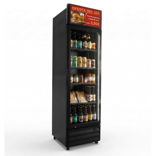 armario-expositor-refrigerado-360-litros-color-negro-y-cabezal-digital-lcd-185-wifi-linea-pekin-evo360b Armario Expositor Refrigerado Infrico 360L WiFi - Línea Pekín